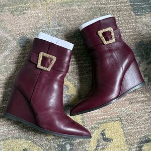 Sam Edelman Weslie Leather Wedge Boots